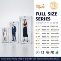 Luliang 32-75 İnç 3D Hologram Kutusu 4K UHD Şeffaf LCD İnteraktif Sanal Sunucu, Lüks Alışveriş Merkezi Sergisi Marka Tanıtım Tabelası için