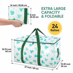 Extra Large Storage <b>Tote</b> with Zippers & Carrying Handles, Heavy-Duty Moving Bags for Laundry - Product Image 5