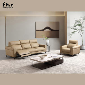 โซฟาปรับเอนนอนเดี่ยวทันสมัย ชุดเฟอร์นิเจอร์เก้าอี้ปรับเอนไฟฟ้า ราคาประหยัด สำหรับห้องนั่งเล่น หุ้มหนัง - Product Image 1