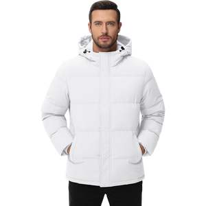 Chaqueta acolchada de concha blanda para hombre Cotrasen, resistente al agua, a prueba de viento, con cremallera completa, abrigo de invierno con capucha, prendas de vestir cálidas - Product Image 3