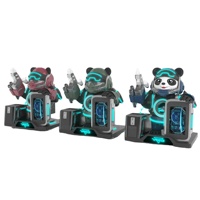 Cute Face VR Panda Trooper Shooting Simulator Juguete de metal para exteriores para guardería Operado con monedas para uso en centros comerciales y parques de atracciones