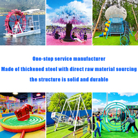 Chaise volante sans moteur, balançoire rotative pour enfants et adultes, jeu interactif pour parc d'attractions
