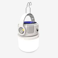 Lampe de camping portable à LED solaire rechargeable par USB, blanc chaud, en ABS, avec télécommande, lampe torche pour usage d'urgence - Vente flash