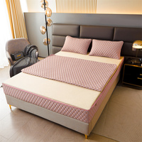 Housse de lit antibactérienne 100% polyester six faces, couleur unie, entièrement enveloppante, imperméable, avec fermeture éclair