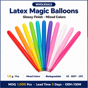 Ballons magiques torsadés 260 couleurs assorties en gros, Globos, Ballons pour Bricolage pour Clown, Fournitures de Fête d'Anniversaire et de Mariage DIY - Product Image 1