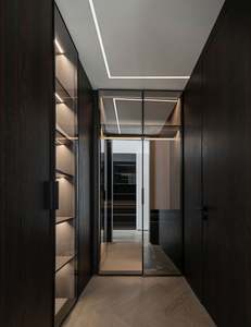 Premium <b>Wardrobe</b> Closet System New Design Walk in Closet with Solid Wood Sliding Doors - Product Image 3