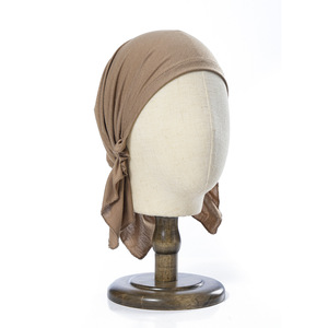 ZiFeng OEM nouveau femmes Stretch tricoté embout couleur unie doux respirant <span class=keywords><strong>bonnet</strong></span> <span class=keywords><strong>de</strong></span> <span class=keywords><strong>nuit</strong></span> <span class=keywords><strong>coton</strong></span> tricorne chapeau chapeaux - Product Image 3