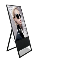 Pantalla Táctil de 32 Pulgadas con Soporte de Pie, Reproductor de Publicidad LCD Portátil, Kiosco con Pantalla Digital Android para Aeropuerto
