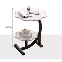 Table d'appoint moderne et simple de style crème, de luxe, très tendance, mobile, pour chambre à coucher, table de chevet, meuble d'appoint de canapé, table basse