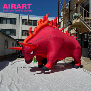 ชุดคอสตูมเป่าลมรูปวัวแดงขนาดยักษ์แบบพกพาตามสวรรค์ - Product Image 2