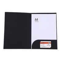 Carpeta de Presentación de Papel Kraft Marrón de Diseño Personalizado, Carpeta de Archivos de Documentos de Papel con Ranura para Tarjetas de Visita para la Oficina de la Escuela