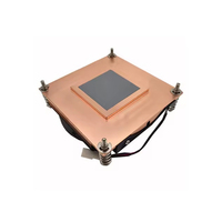 Refroidisseur CPU en cuivre 1U à profil bas avec dissipateur à ailettes échiquetées et ventilateur PWM 4 broches pour AMD AM4 Ryzen 5 5600X 3600, refroidissement par air pour serveur