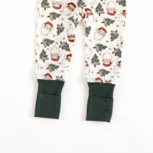 Miozing en Stock, Ropa para Bebés Recién Nacidos, Mono de Bambú Elástico en 4 Direcciones con Cierre Bidireccional, Pijama de Bambú para Bebés de 0 a 3 <span class=keywords><strong>Meses</strong></span>, Venta al Por Mayor - Product Image 5