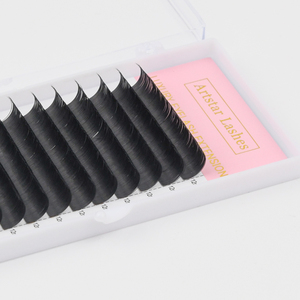 Doble punta 0,15mm 0,20mm coreano PBT suave Natural mate plano elipse extensiones de pestañas modelo clásico de pestañas con C CC Durl - Product Image 2