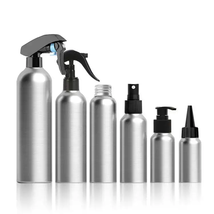 30ml 50ml 100ml 120ml 150ml 250ml 500ML bottiglia vuota in alluminio con Spray a foschia Fine