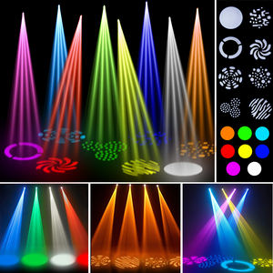 Focos de Escenario de Cabeza Móvil MINGJIE LED de 60W con Control DMX512 - 8 Gobos y 8 Colores, Activado por Sonido, Luz Compacta para DJ para Bodas - Product Image 6