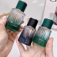Flacon en verre de luxe 30 ml, design simple et tendance, à rayures verticales, avec bouchon à vis, flacon de parfum, emballage diffuseur sérigraphié 10 ml 50 ml