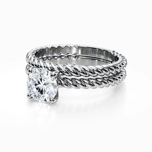 ชุดเครื่องประดับเจ้าสาว SGARIT Twisted Rope Solitaire แบบกำหนดเอง แหวนเพชร 2 กะรัต ทอง 18K เพชรเพาะเลี้ยงในห้องปฏิบัติการ สี VS D พร้อมใบรับรอง IGI เครื่องประดับแฟชั่น - Product Image 5
