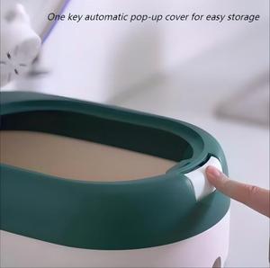 Conteneurs de stockage de riz en plastique sans BPA avec couvercle automatique rabattable 5KG/10KG, hermétiques et anti-insectes pour céréales, garde-manger et organisateur d'aliments secs - Product Image 2