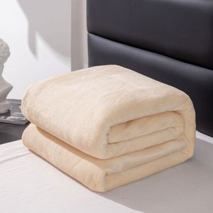 Luxury Eco-Friendly Knitted Flannel <b>Blanket</b> Comfortable Stylish Plain Design Printed Reusable Warm Throw Office Home Bedding - Product Image 3