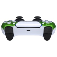 Coque de protection transparente verte personnalisée pour manette PS5, accessoire de jeu pour joystick