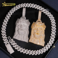 Bijoux de rappeur, style hip-hop, luxe, argent sterling 925, serti de moissanite VVS, pendentif Jésus