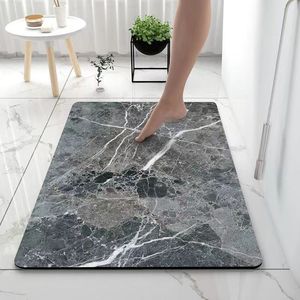 Alfombra de Baño Rectangular Jiao Zhi Yuan, Diseño de Mármol de Tierra de Diatomeas, Antideslizante, para Momentos de Relajación en el Baño - Product Image 3