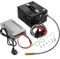 Compresseur d'air PCP 30 MPa avec transformateur externe 12 V, pompe de charge d'air à arrêt manuel 4500 PSI/300 bars, pompe PCP