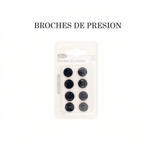 Ilan Chiusure a scatto 13mm in metallo nero 8 pezzi per abbigliamento - Product Image 2