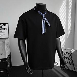 T-shirt à manches courtes tendance pour homme, style vintage, respirant, évacuant l'humidité, nouveau design américain, sensation haut de gamme - Product Image 1