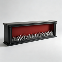Cheminée décorative LED USB avec effet de flamme factice, sans fonction de chauffage, coque noire et blanche, plusieurs tailles, style colonne romaine carrée