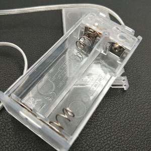 Plástico transparente <span class=keywords><strong>2</strong></span> <span class=keywords><strong>X</strong></span> Soporte de batería <span class=keywords><strong>AA</strong></span> con cubierta e interruptor Accesorio de almacenamiento conveniente - Product Image 4