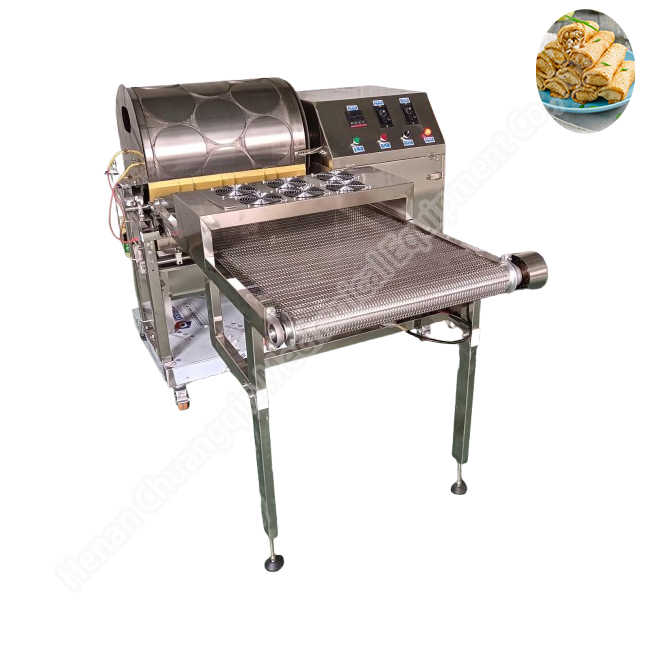 Full Automatic Spring Roll Machine Spring Roll Make Machine Rectangular Crepe Making Machine