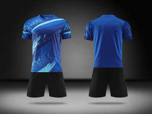 قميص كرة قدم مخصص بتصميم ريترو عتيق مرقع، 100% بوليستر خفيف الوزن، برقبة على شكل V، مطبوع بالليزر، للجنسين، مصمم خصيصًا لمشجعي كرة القدم في الخريف - Product Image 2