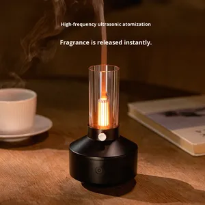 New Retro Lamp USB Humidifier Desktop Household Aromatherapy Machine Essential <b>Oil</b> <b>Diffuser</b> 130ML Sprayer Ultrasonic Atomizer - Product Image 3