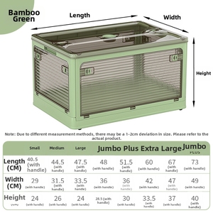 <span class=keywords><strong>Caja</strong></span> de Almacenamiento Plegable de Plástico PP con Tapa, Organizador Plegable de Gran Capacidad, Contenedor de Camping Apilable con Ruedas - Product Image 2