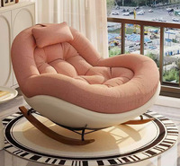 Canapé à bascule ergonomique élégant, fauteuil rembourré avec appui-tête, siège de salon moderne pour la maison et l'appartement