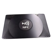 Carte de visite métallique NFC personnalisée en acier inoxydable NTAG216 Carte de visite métallique programmable de 888 octets