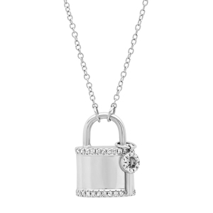 Gemnel Joyería al por Mayor 2025 Collar de Cadena Larga con Colgante de Candado y Llave Minimalista Oro Real - Product Image 4