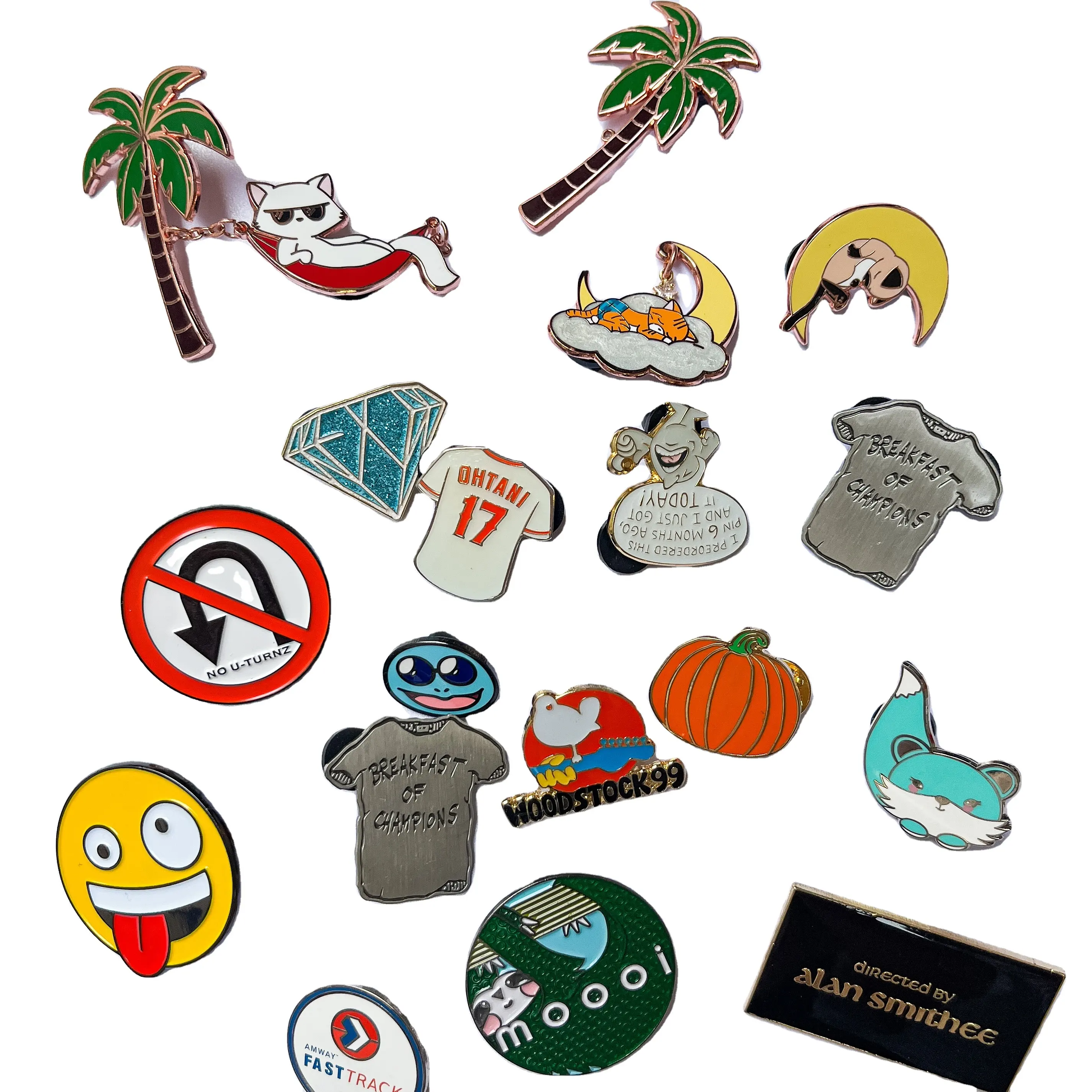 Wholesale customized design metal lapel enamel badge metal metal enamel pin baseball pin for hat sports