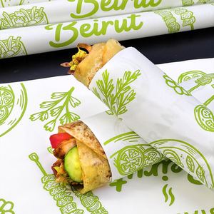 Papel de Envolver Personalizable, Desechable, Ecológico, Recubierto de PE, Antigrasa, para Sándwiches de Pollo, Hamburguesas y Panecillos - Product Image 5