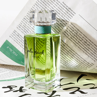 Bouteilles en verre cosmétiques rectangulaires vides de haute qualité, 35 ml, 50 ml, 100 ml, vente en gros, flacon pulvérisateur de parfum en verre avec pompe