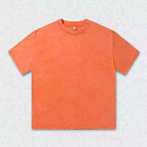 Camiseta Retro de Cuello Redondo para Hombre, 100% Algodón, Gruesa, Transpirable, Antiarrugas, Corte Regular, con Logotipo en la Espalda, Estilo Casual para Primavera/Verano - Product Image 2