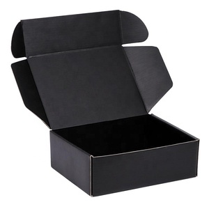 Golden Supplier Low Moq Custom Large Black Kraft Corrugated Paper Shipping Mailer Box Skincare