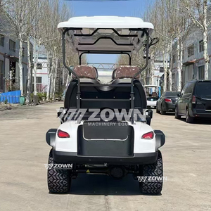 ZOWN Electric Golf Cart 6 Seats White Body Black Trim And Wheels - Product Image 3