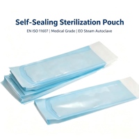 Pochettes de Stérilisation Auto-scellantes CE MDR, Indicateur de Classe 1 à Changement de Couleur Irréversible, Compatibles Vapeur 121°C et Autoclave 134°C
