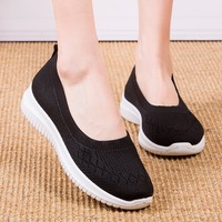 Chaussures plates décontractées en maille DN Spring pour personnes d'âge moyen et âgées, à enfiler.