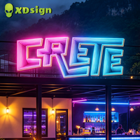 Lettres en relief LED Infinity Abyss personnalisées, en acrylique semi-transparent, signalétique 3D, étanche IPx7, décoration publicitaire extérieure
