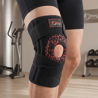 Genouillère de compression avec soutien articulaire, rembourrée en nylon et coton, protection professionnelle avec stabilisateurs latéraux