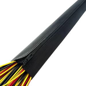 Manchons de protection de câbles en <span class=keywords><strong>PVC</strong></span> et nylon, résistants au soleil, écologiques, avec fermeture éclair pour la gestion des câbles - Product Image 1